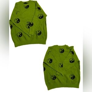 Forever 21 Green Yin Yang Sweater
